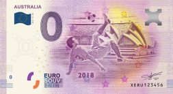 Сборная Австралии - Сувенирная банкнота 0 евро 2018 год