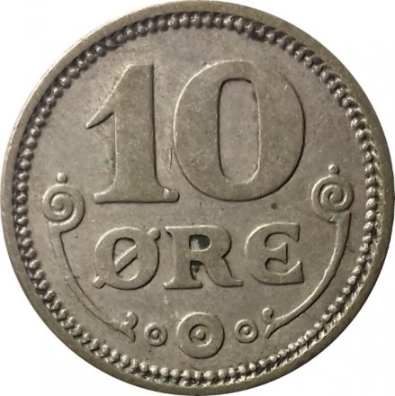 Дания 10 эре 1914 год