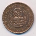 Новая Зеландия 1/2 пенни 1944 год - Амулет-талисман Хей-Тики