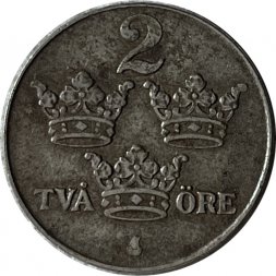 Швеция 2 эре 1946 год - Король Густав V