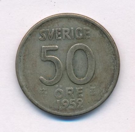 Швеция 50 эре 1952 год