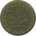 ФРГ 5 пфеннигов 1986 год (G)