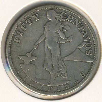 Филиппины 50 сентаво 1919 год