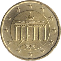 Германия 20 евроцентов 2006 год - D