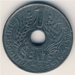 Французский Индокитай 1 цент 1941 год