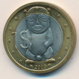 Острова Кука 1 доллар 2010 год - Тангароа