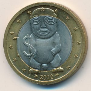 Острова Кука 1 доллар 2010 год - Тангароа
