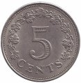 Мальта 5 центов 1972 год - Ритуальный алтарь в храме Хаджар-Ким