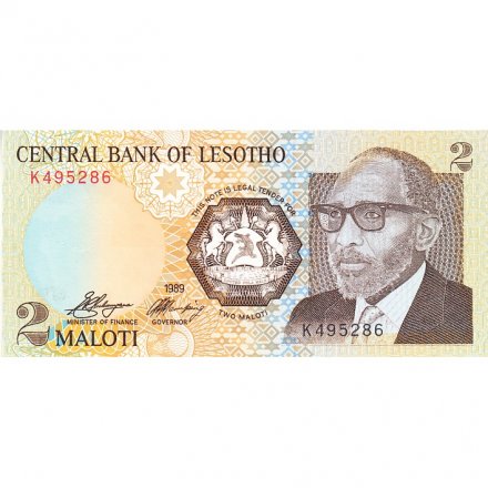 Лесото 2 малоти 1989 год - UNC