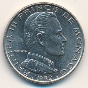 Монако 1 франк 1982 год