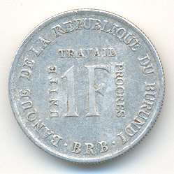 Бурунди 1 франк 1970 год