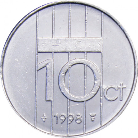 Нидерланды 10 центов 1998 год - Королева Беатрикс