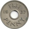 Фиджи 1 пенни 1937 год