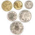Набор из 6 монет Австралия - 1, 2 доллара, 5, 10, 20, 50 центов 2025 год