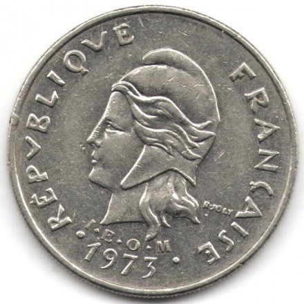 Французская Полинезия 20 франков 1973 год