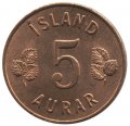 Исландия 5 эйре 1965 год