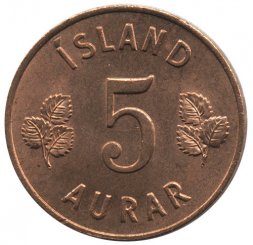 Исландия 5 эйре 1965 год