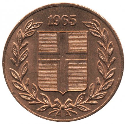 Исландия 5 эйре 1965 год