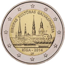 Латвия 2 евро 2014 год - Рига