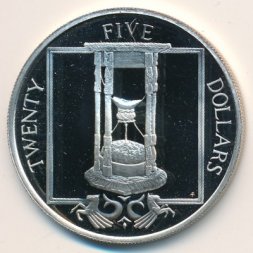 Виргинские острова 25 долларов 1988 год