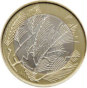 Финляндия 5 евро 2014 год - Северная природа - Дикая природа