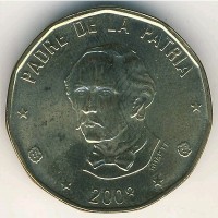 Монета Доминиканская республика 1 песо 2008 год - Дуарте