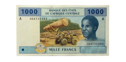 Габон 1000 франков 2002 год (A) - UNC