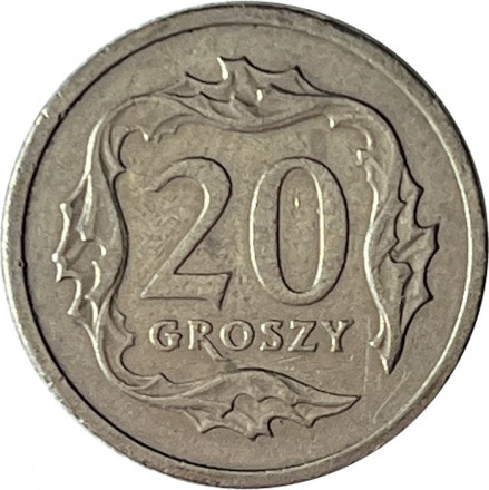 Польша 20 грошей 2004 год