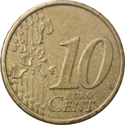 Люксембург 10 евроцентов 2005 год