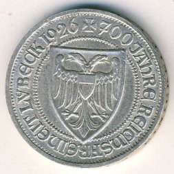 Веймарская республика 3 рейхсмарки 1926 год