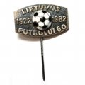Значок-иголка Lietuvos futbolui 60. 1922-1982. Литовский футбол 60 лет