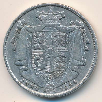 Великобритания 1/2 кроны 1834 год