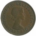 Великобритания 1/2 пенни 1956 год