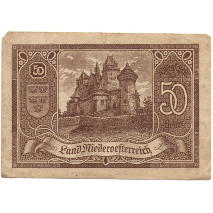 Австрия (нотгельд) 50 геллеров 1920 год - VF+