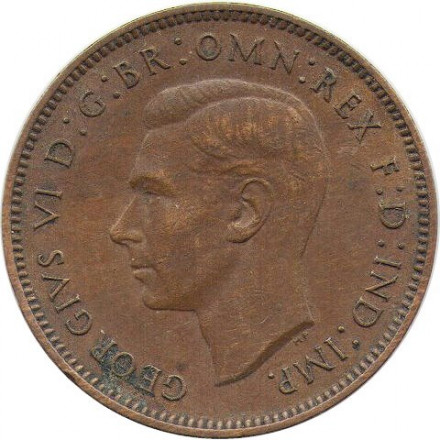 Великобритания 1 фартинг 1948 год - Крапивник