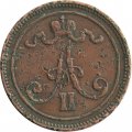 Финляндия 10 пенни 1865 год - F+