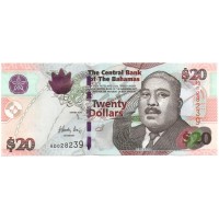 Багамские острова 20 долларов 2010 год - Портрет сэра Майло Боутон Батлера UNC