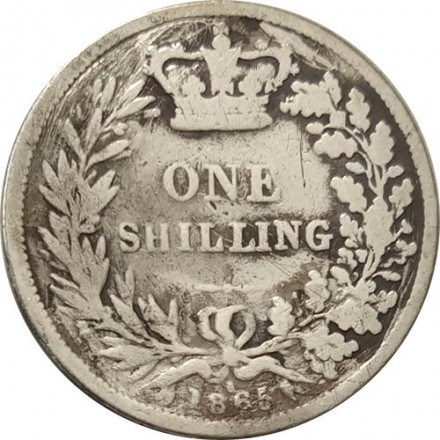 Великобритания 1 шиллинг 1865 год