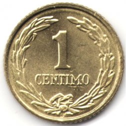 Парагвай 1 сентимо 1950 год
