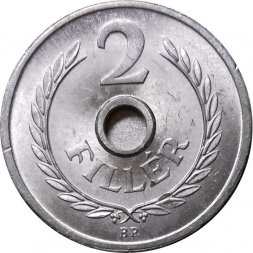 Венгрия 2 филлера 1963 год UNC