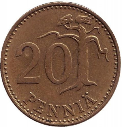 Финляндия 20 пенни 1966 год - Герб
