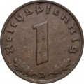 Третий Рейх 1 рейхспфенниг 1937 год (D)
