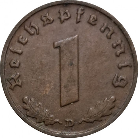 Третий Рейх 1 рейхспфенниг 1937 год (D)