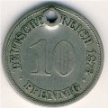 Германия 10 пфеннигов 1873 год