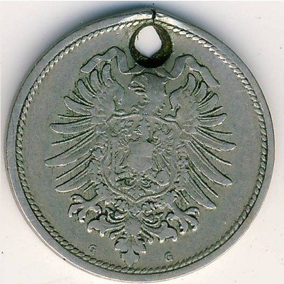 Германия 10 пфеннигов 1873 год