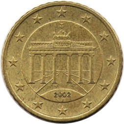 Германия 50 евроцентов 2002 год (J)