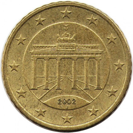 Германия 50 евроцентов 2002 год (J)
