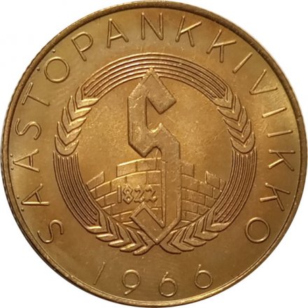 Памятный жетон Финляндия. Финский текст. 1966 год - Юхо Кусти Паасикиви