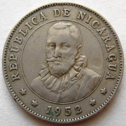 Никарагуа 25 сентаво 1952 год
