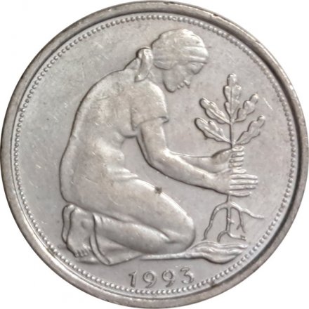 ФРГ 50 пфеннигов 1993 год (A)